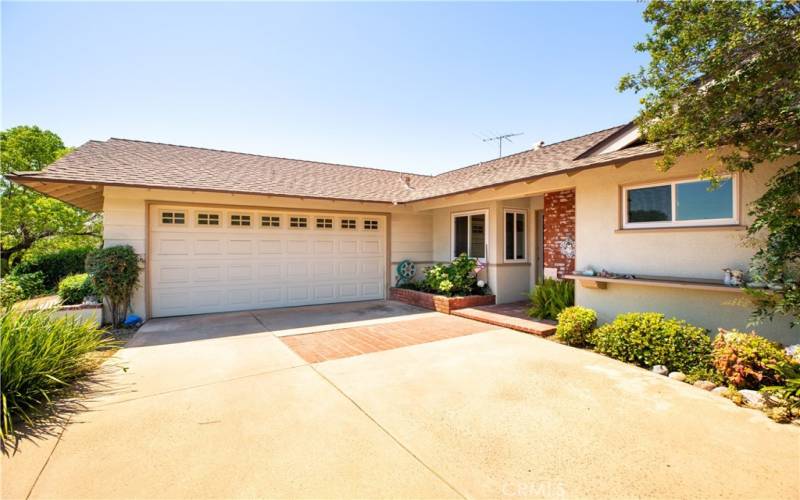 Garage and front of the property