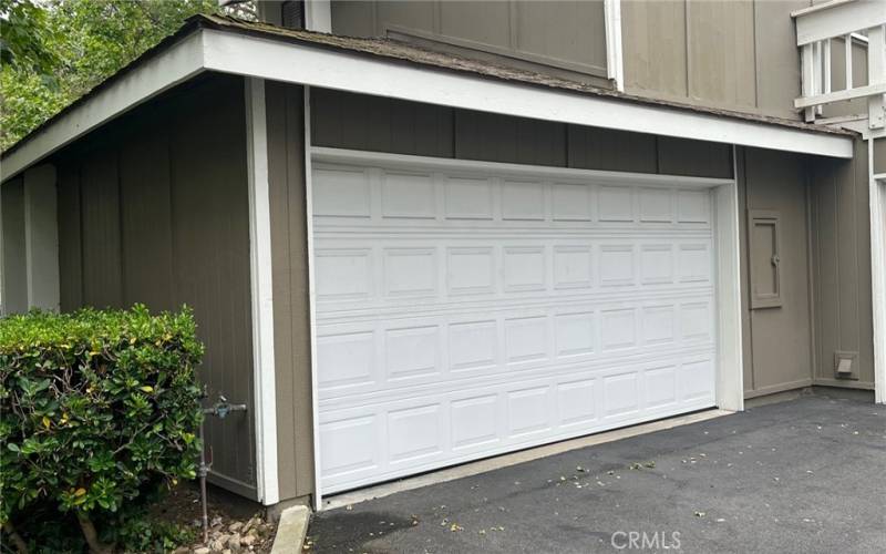 Attached two-car garage