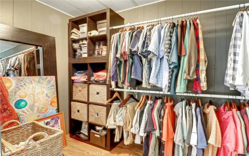 Wonderful and spacious walk-in closet.