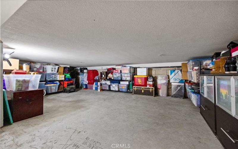 Extra storage space in garage