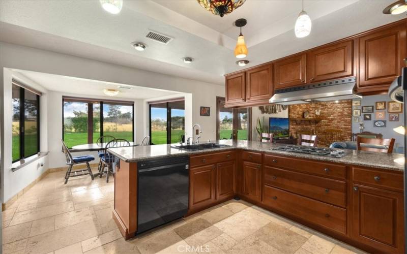 Primary Home - Kitchen across from the Dining Nook with Beautiful Views of the Backyard