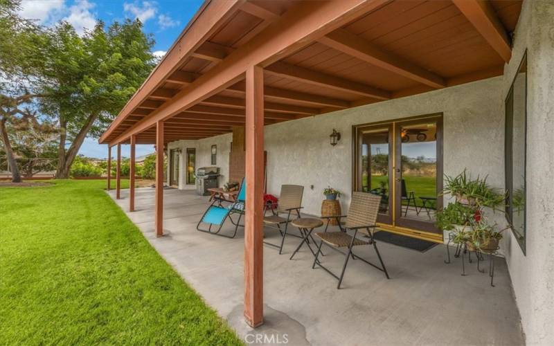 Primary Home - Large Covered Patio with French Door Access from both the Family Room and Primary Bedroom