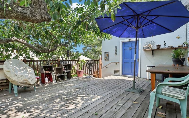 Rear Deck showing access to garden and access door to garage