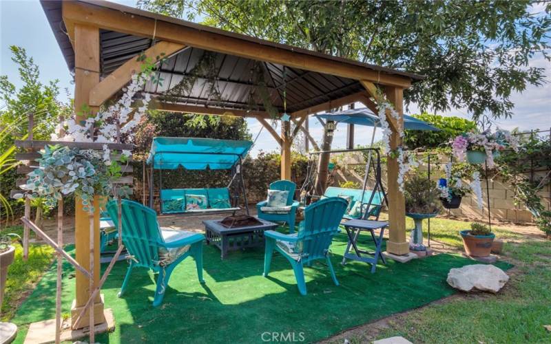 Gazebo in Far Corner of Backyard