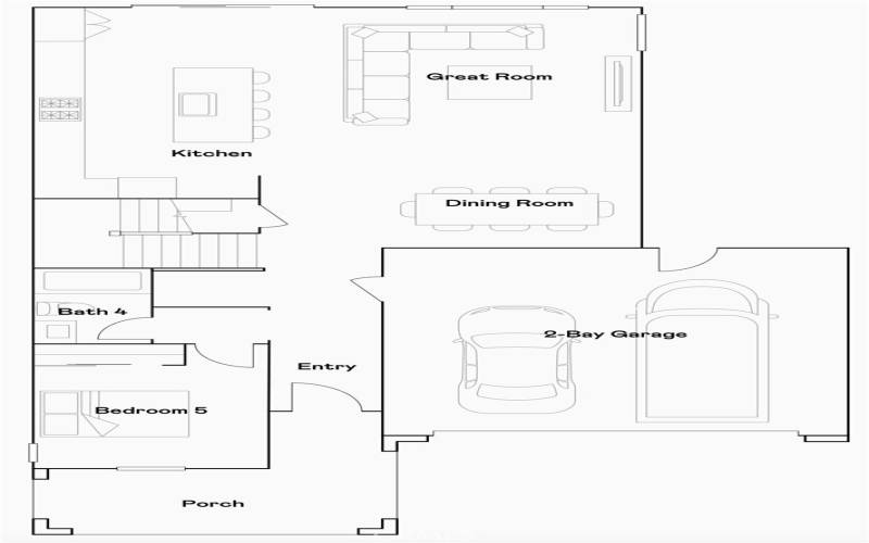 Residence 3 - Level 1 Floorplan