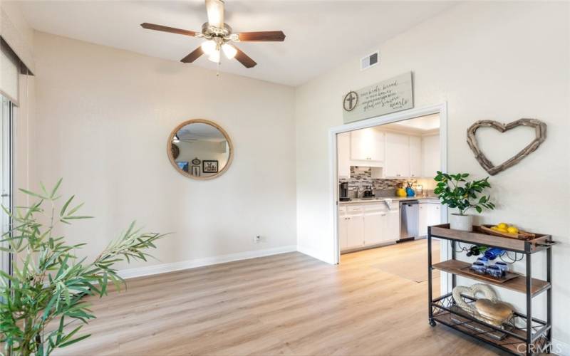 Dining area off kitchen