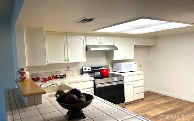 Bright kitchen with updated lighting