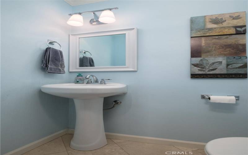 Main level powder room