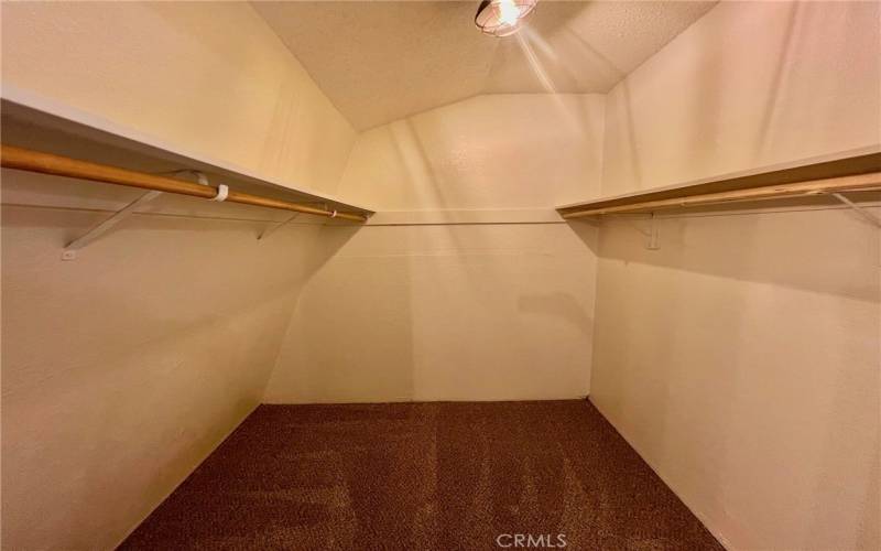 Primary bedroom walk in closet