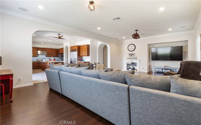 Family room next to the kitchen