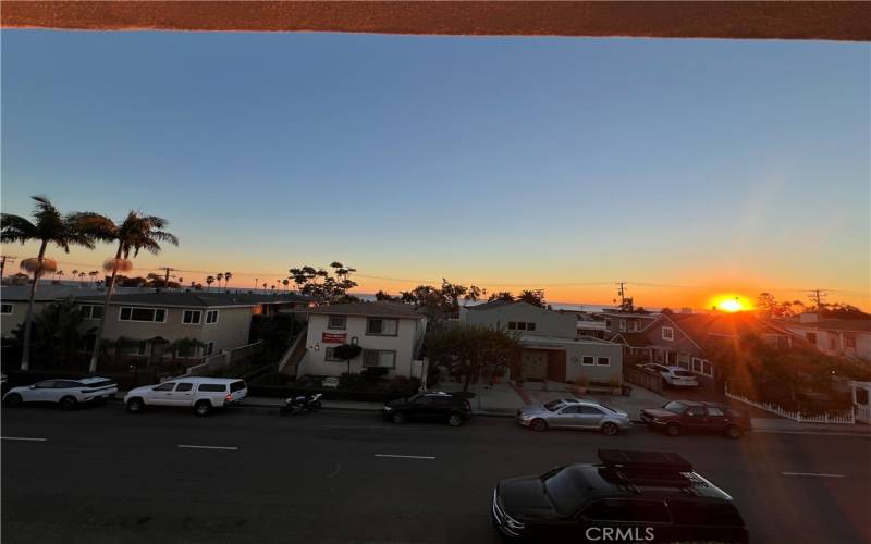 Sunsets from this second floor condo are magnificent.