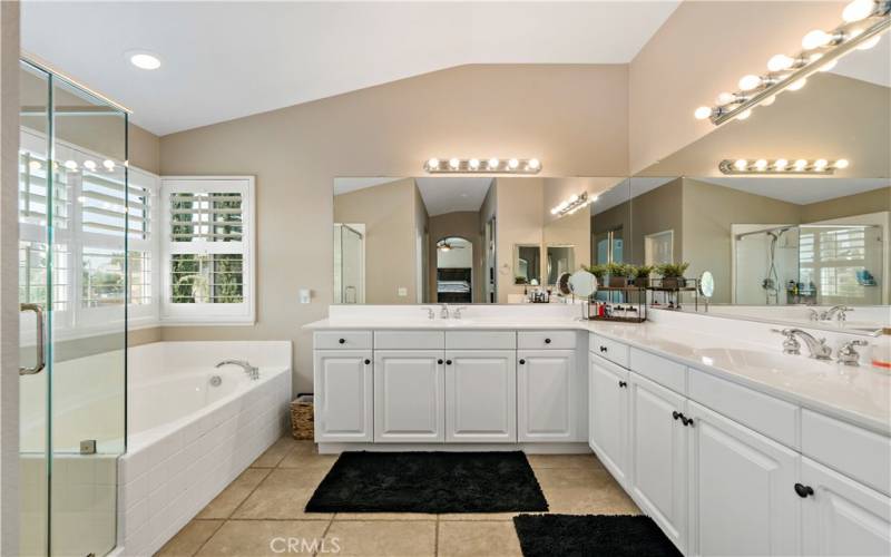 Dual sinks in primary bathroom.