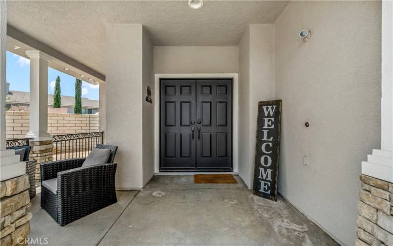 Entryway with porch.