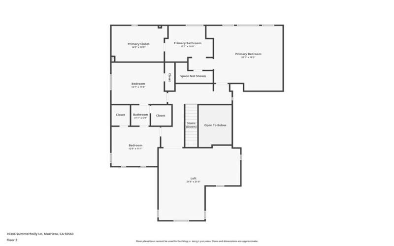 Second floor, floorplan