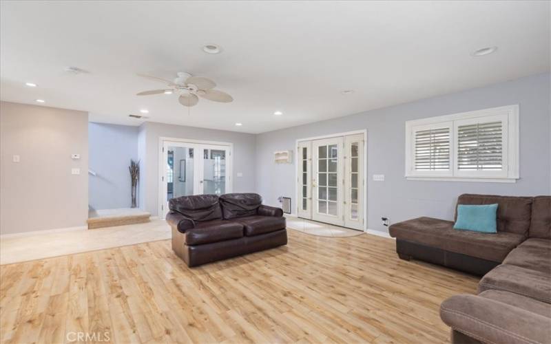 Bonus Room has double doors for privacy and sound.