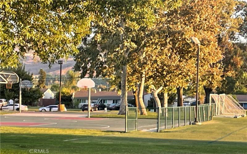 Basketball courts at nearby park