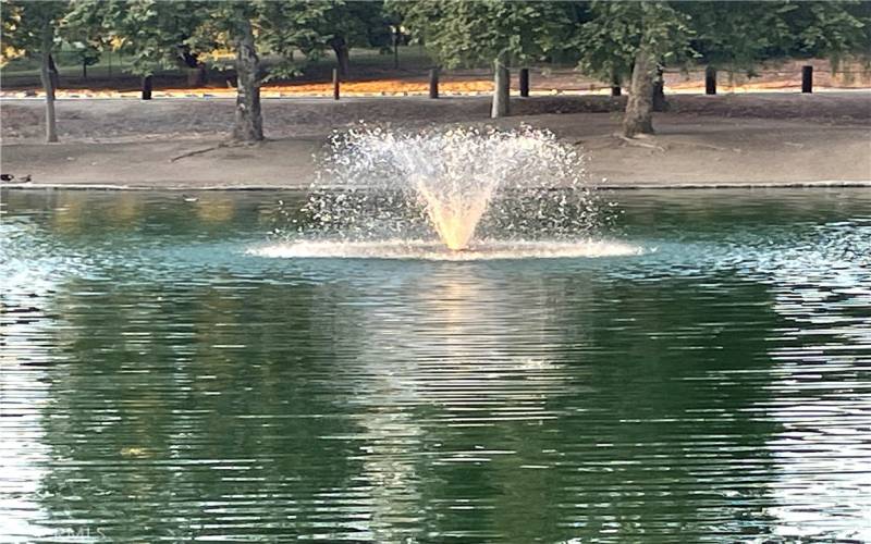 Water fountain at park.