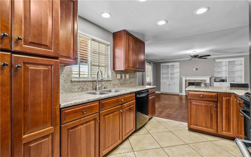 Kitchen open to family room