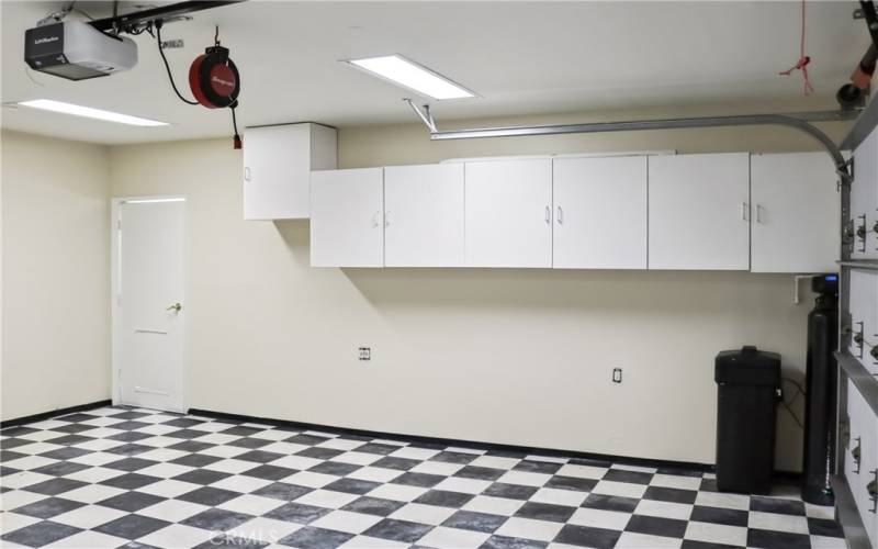 Even more storage and water softener in garage.