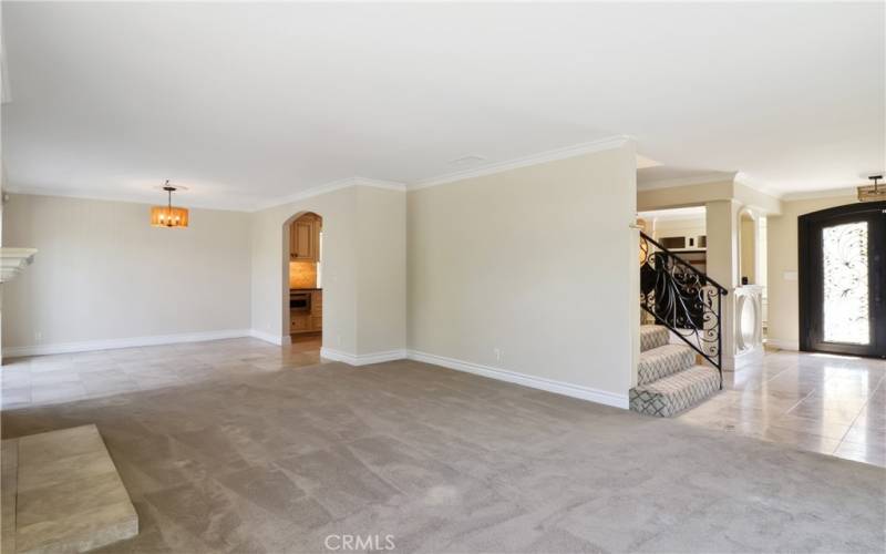 Living room, dining room and entrance.