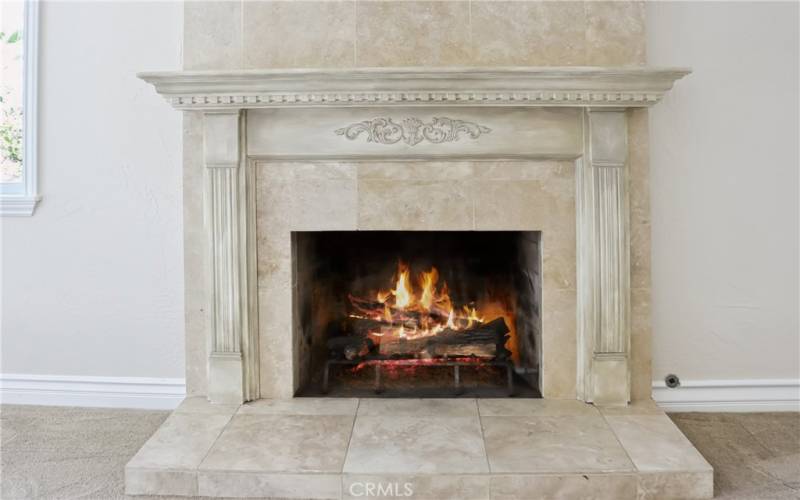 Gas Fireplace in Living Room