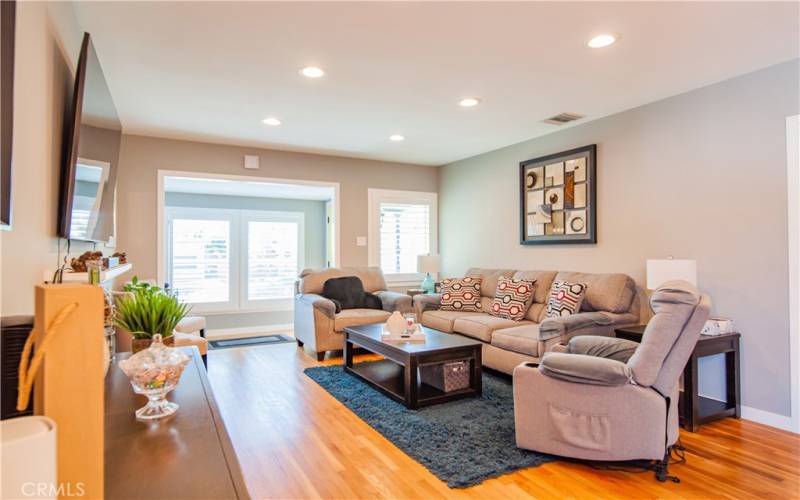 Living Room with Beautiful Hard wood floors