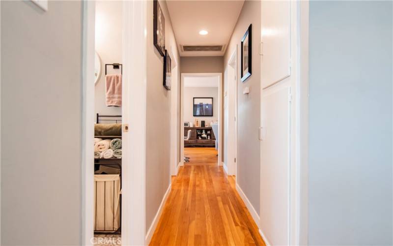 Hallway with Hardwood Floors