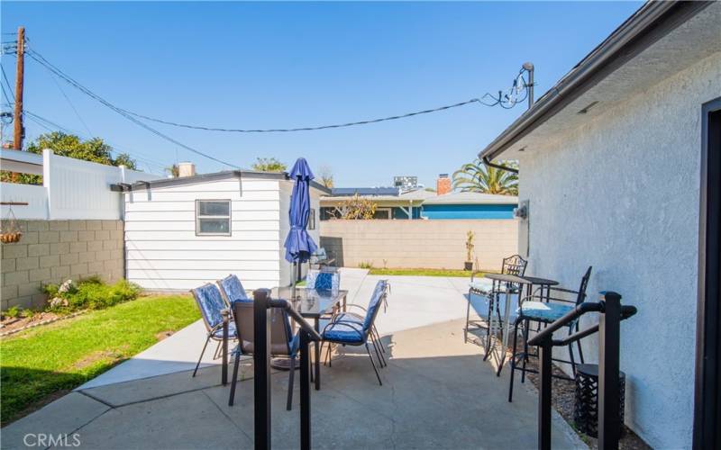 Patio just outside dinning room sliding door.