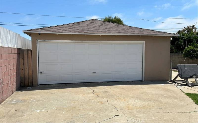 2-car Detached garage