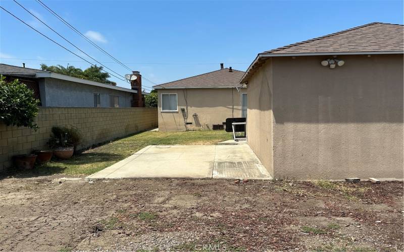 view of backyard looking north