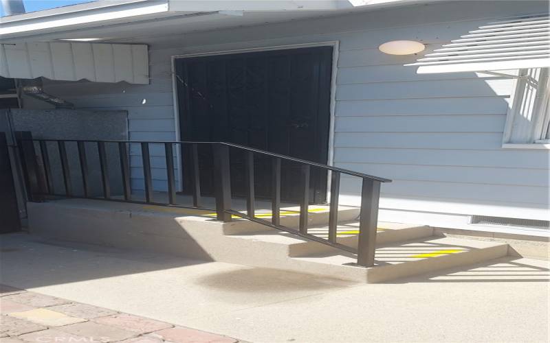 New Porch Rail to Kitchen Door