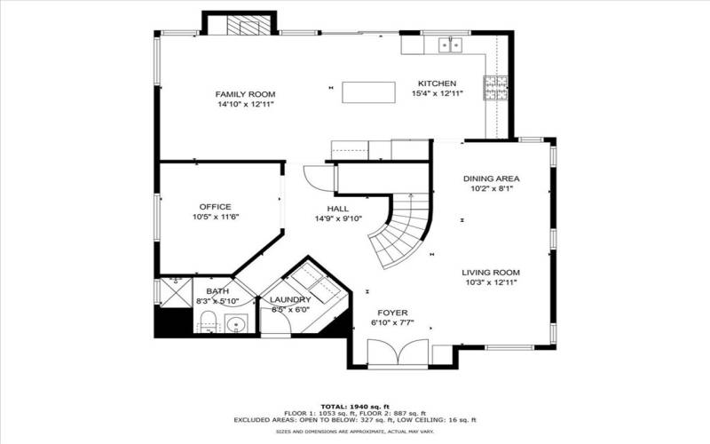 Lower level floor plan