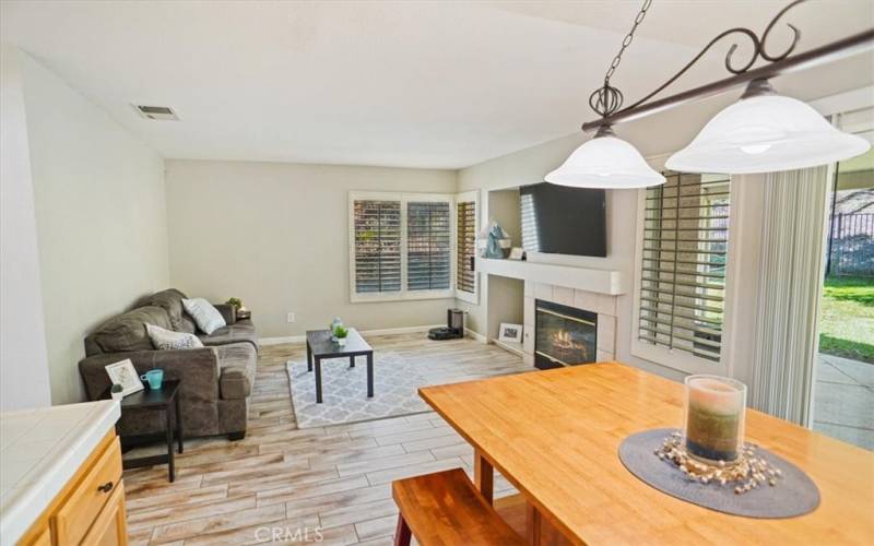 Kitchen adjoins family room