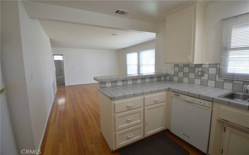 Kitchen open to Living Room