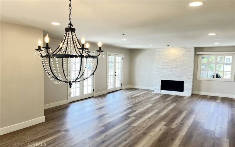 Formal diningroom looking toward French doors.