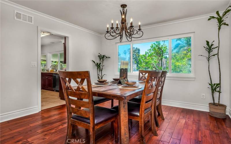 Dining Room with view of backyard