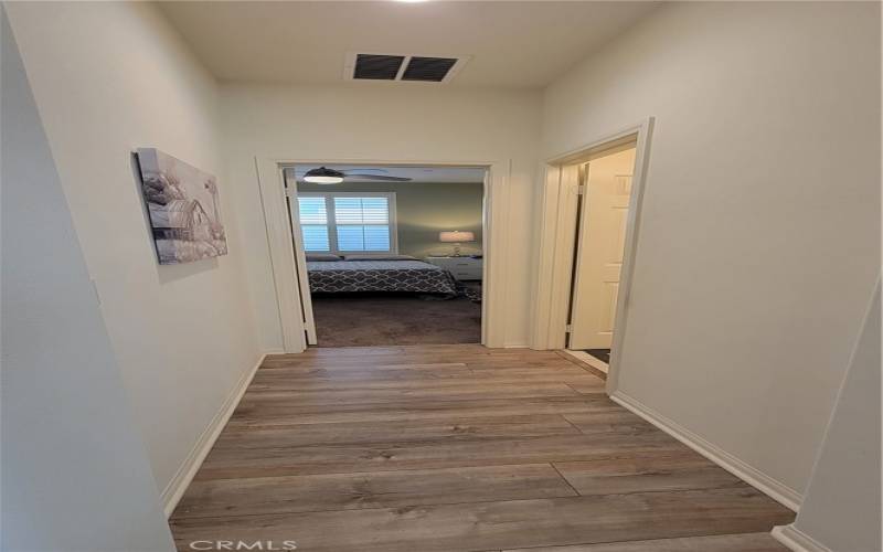 Hallway to bedroom #1 and guest bath