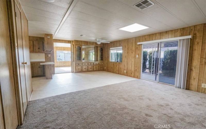 Den area to dining room - gorgeous built in hutch