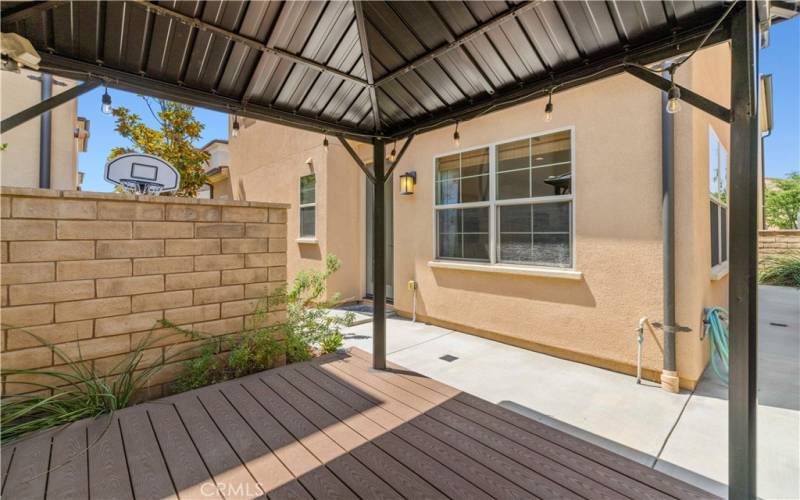 Patio towards house