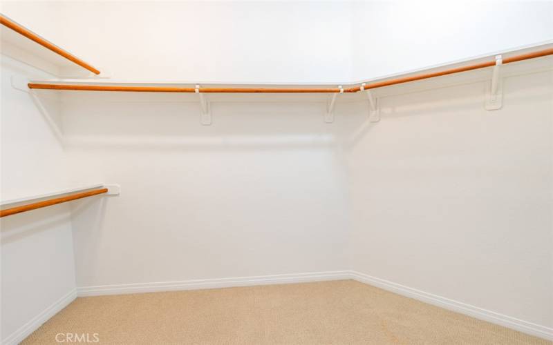 The primary bedroom features a generous walk-in closet.