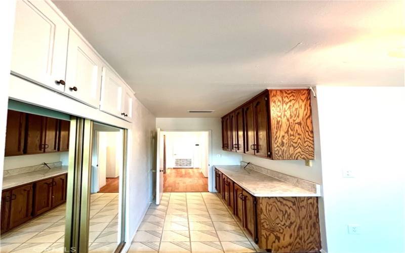 Master bedroom entry with cabinets