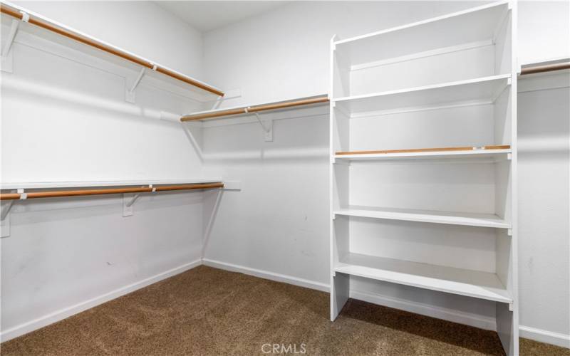 Primary Suite Walk-In Closet.