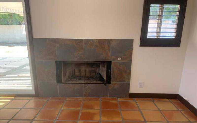 Family room fireplace