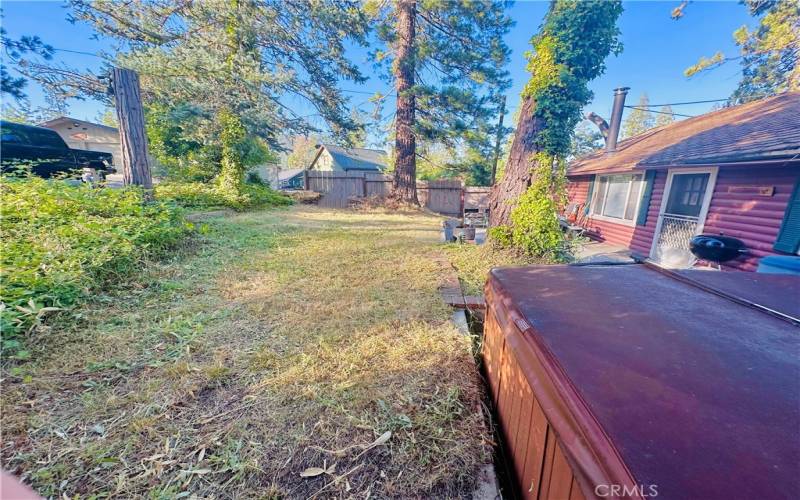 Front Yard and Hot Tub