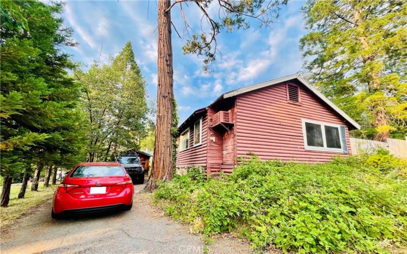 Exterior House Side and Lower Driveway