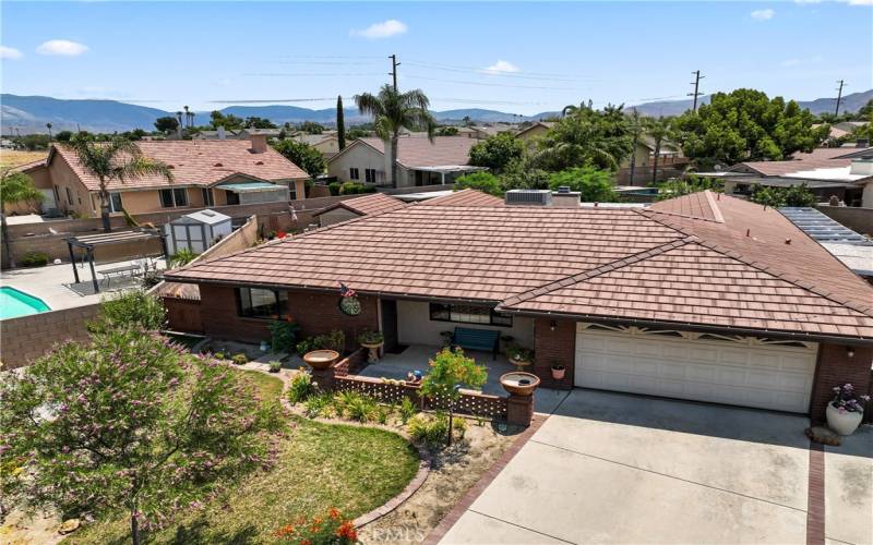 Front Yard Aerial, Large Porch Entry-Shaded