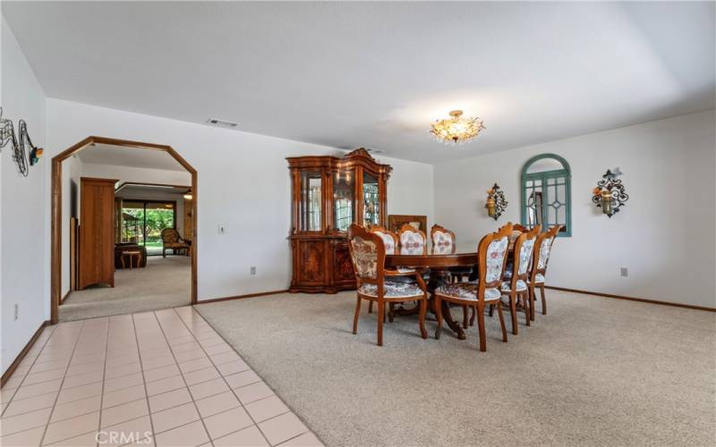 Formal Dining Room Leading to Dining Room Open to Kitchen