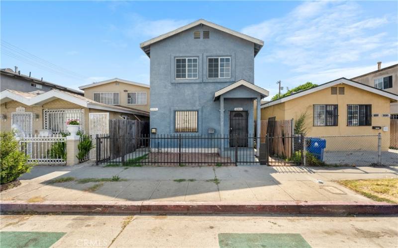 Front of Duplex Faces West