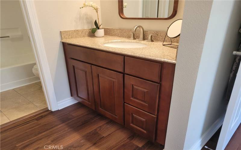 Ensuite Vanity area with plenty of storage