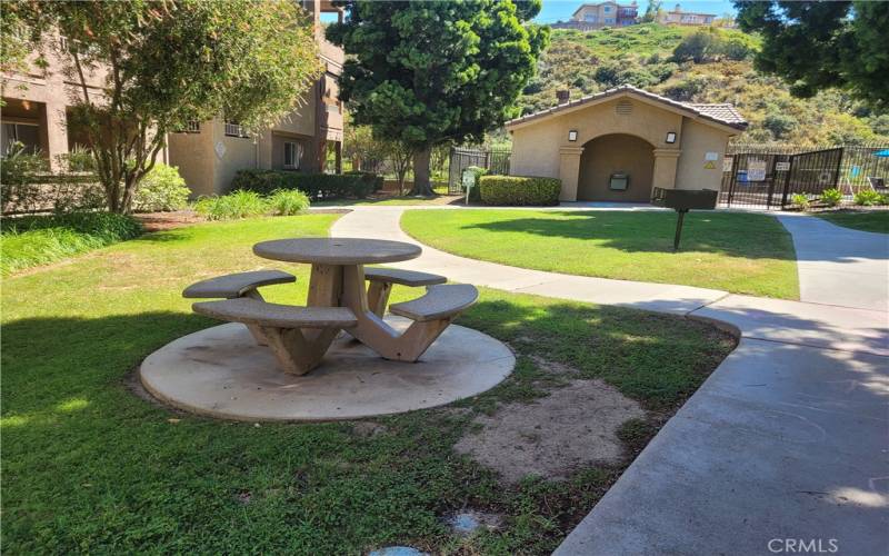 Picnic area near secondary spa